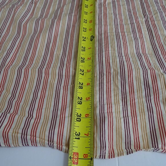 Joseph Bach Orange Rust Multicolor Stripe Long Sleeve Button Up Shirt Men Size L - Picture 11 of 11